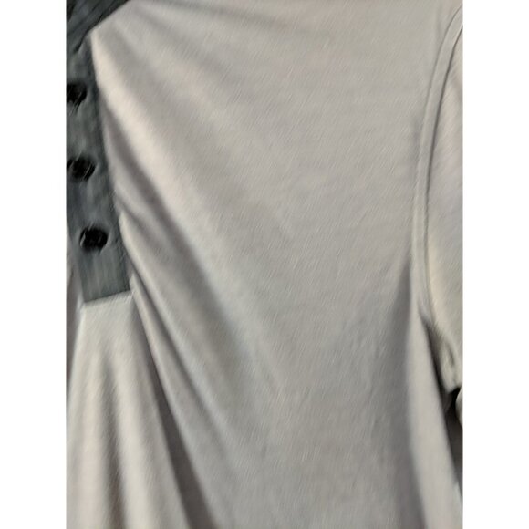 Lululemon Men's Button Short Sleeve Polo Shirt Gray Size Medium READ - Picture 4 of 10